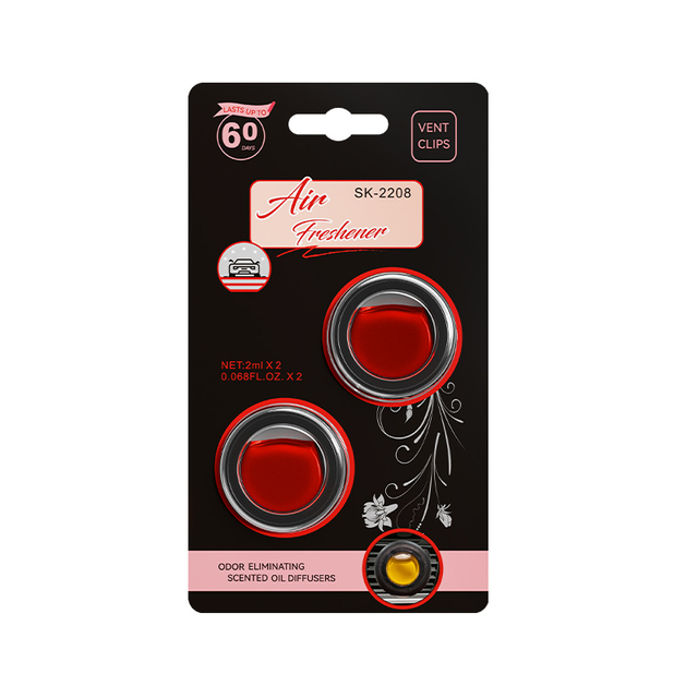 Clipe de ventilação de carro 2pk para ambientador de membrana de formato redondo 